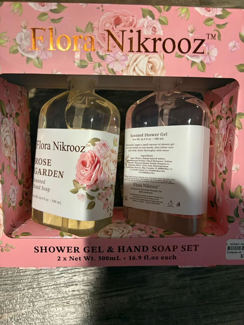 Flora Nikrooz Shower Gel & Hand Soap Duo Gift Set - Rose Garden